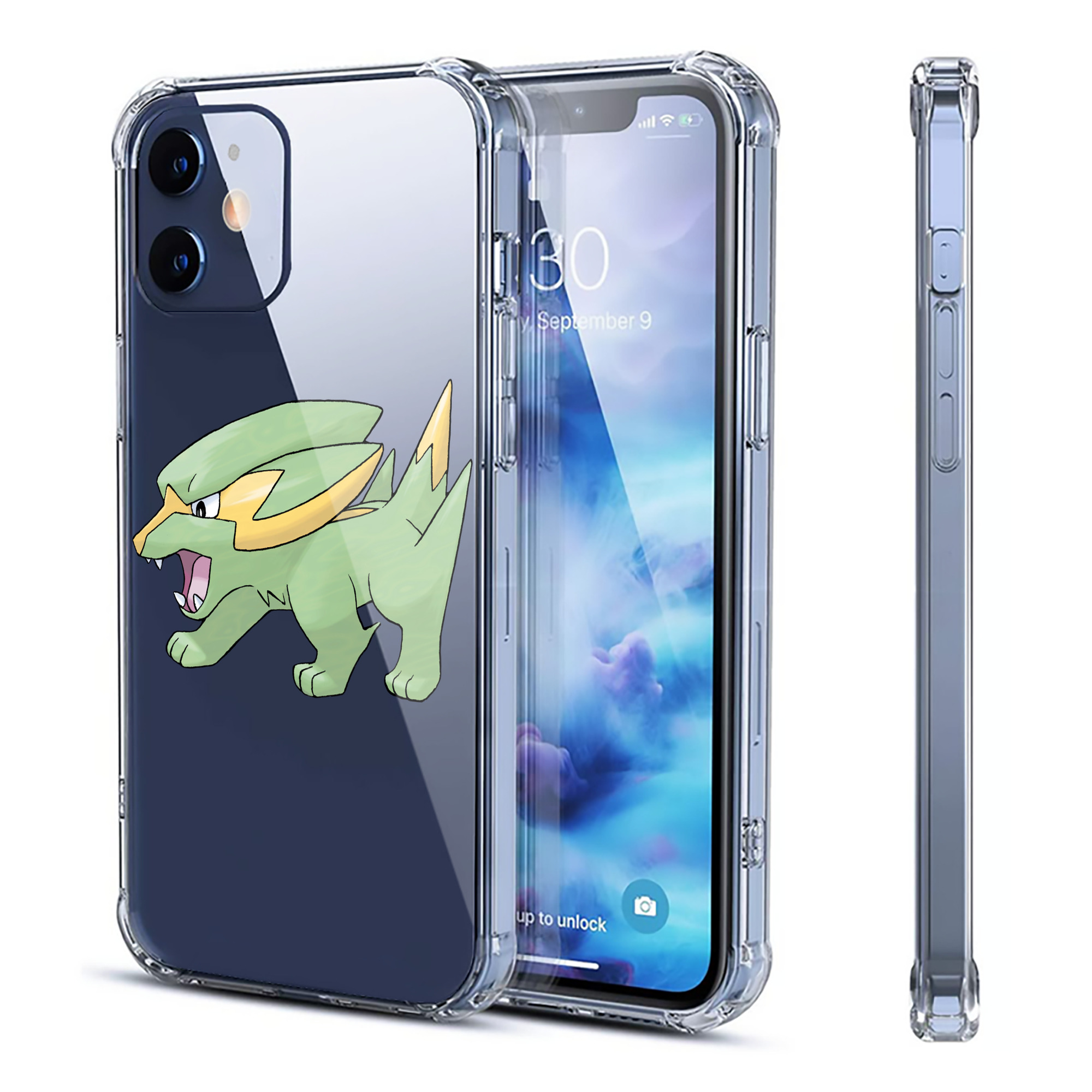 （画像用） ポケットモンスター Pokémon 【iPhone 12シリーズ対応】透明スマホケース（クリアソフトケース）